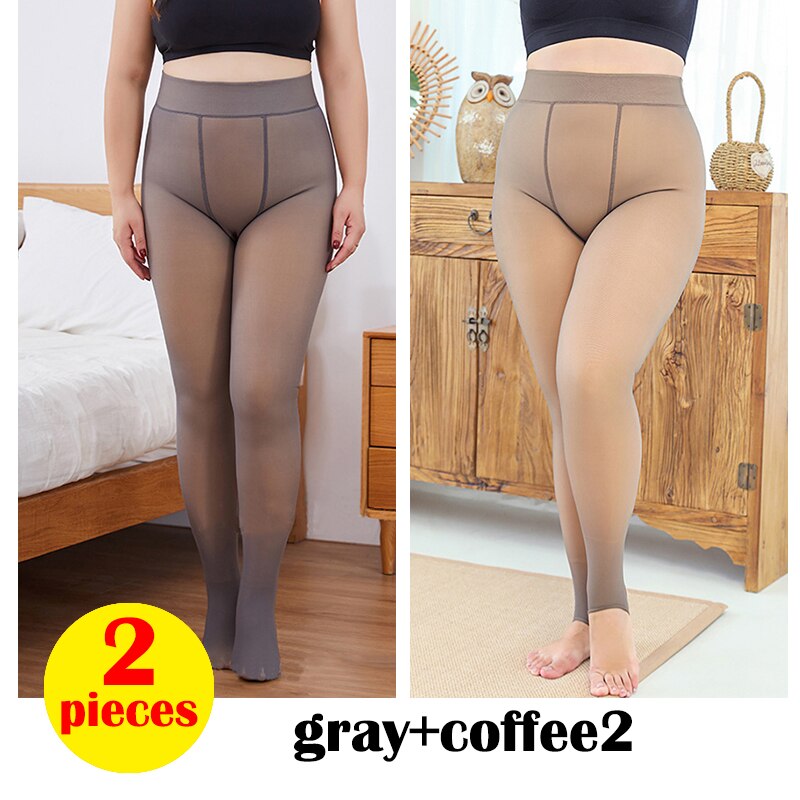 Sexy Fake Leggings Woman Plus Size Warm Leggins Mujer High Waist Fleece Tights Legging 47-80kg Winter