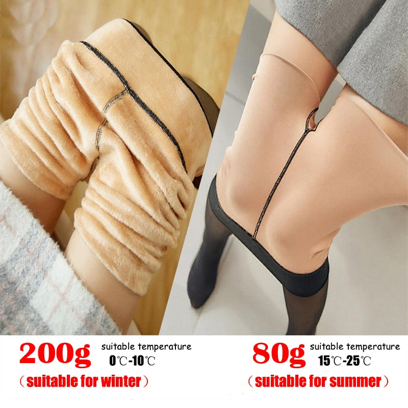 2Pieces Sexy Warm Leggings Women Tights Stockings High Waist Fake Leggins Mujer Push Up Legginng Femme