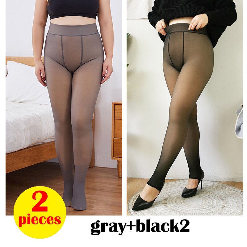 Sexy Fake Leggings Woman Plus Size Warm Leggins Mujer High Waist Fleece Tights Legging 47-80kg Winter