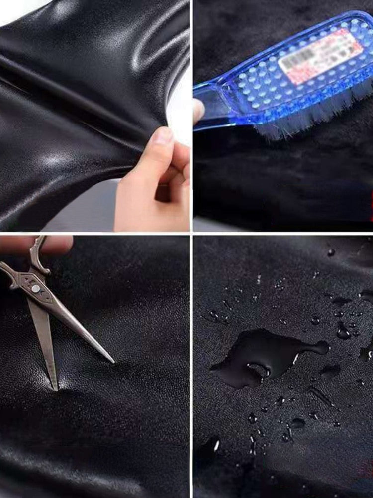 Winter Leggings Women Warm  Leather High Waisted Strengthed Thick Velvet Black Slimming Faux Pu Leather Leggings for Women