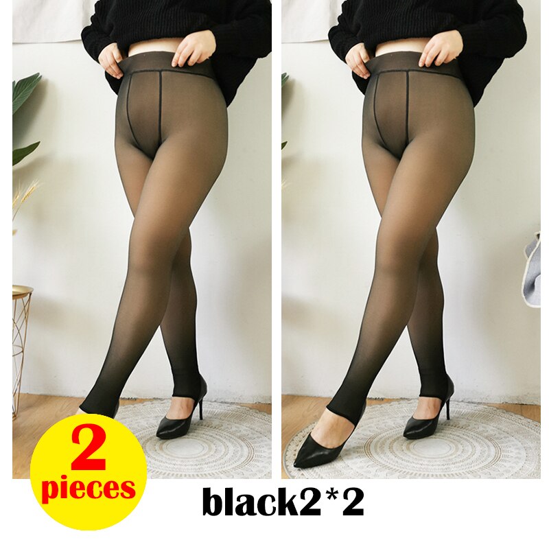 Sexy Fake Leggings Woman Plus Size Warm Leggins Mujer High Waist Fleece Tights Legging 47-80kg Winter