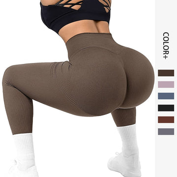 New peach seamless yoga pants hip breathable yoga suit tight waist exercise leggings fitness pants women