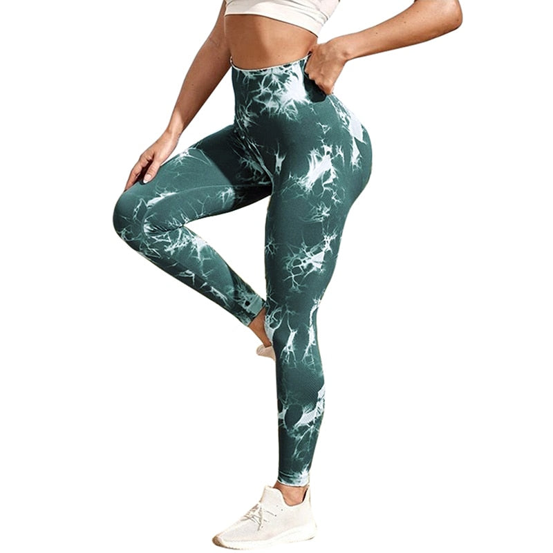 Seamless Tie Dye Leggings Women Sexy Fitness Gym Legging Push up High waist Leggings Sport Pants Women Clothing