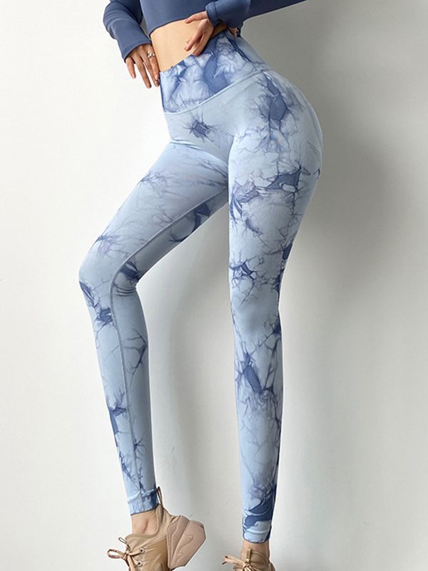 Sexy Seamless Leggings Women Fitness Gym Clothing Tie Dye Sports Pants High Waisted Push Up Leggings Printed Female Sport Pants