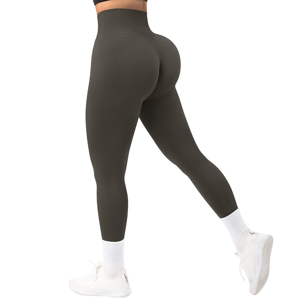 RUUHEE Seamless Leggings For Women High Waist Workout Leggings Women Solid Scrunch Butt Lifting Leggings For Fitness Yoga Pant