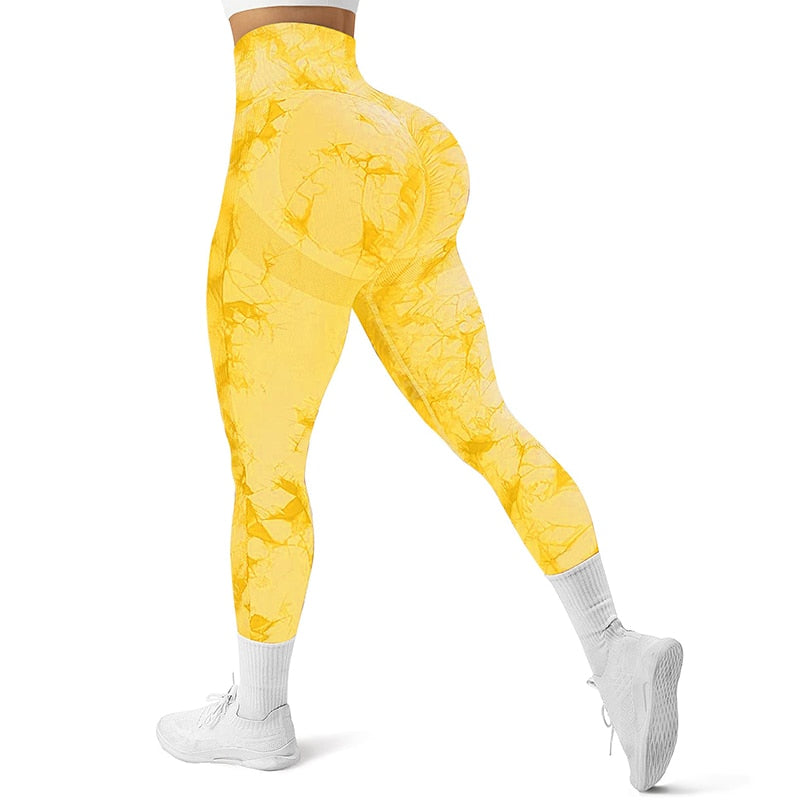 Tie dye Yoga Pants Workout Leggings High Waist Push Up Woman Tights Sport Legging Seamless Fitness Leggins Gym Clothing 2022 New