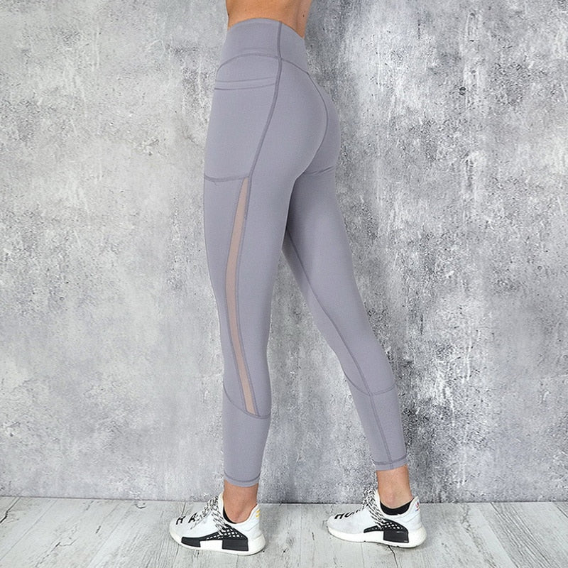 2022 New Leggings Women's Pants Sport Yoga PantsWith Pocket Sexy Tight High Waist Elastic Women's Panties Pocket Legging