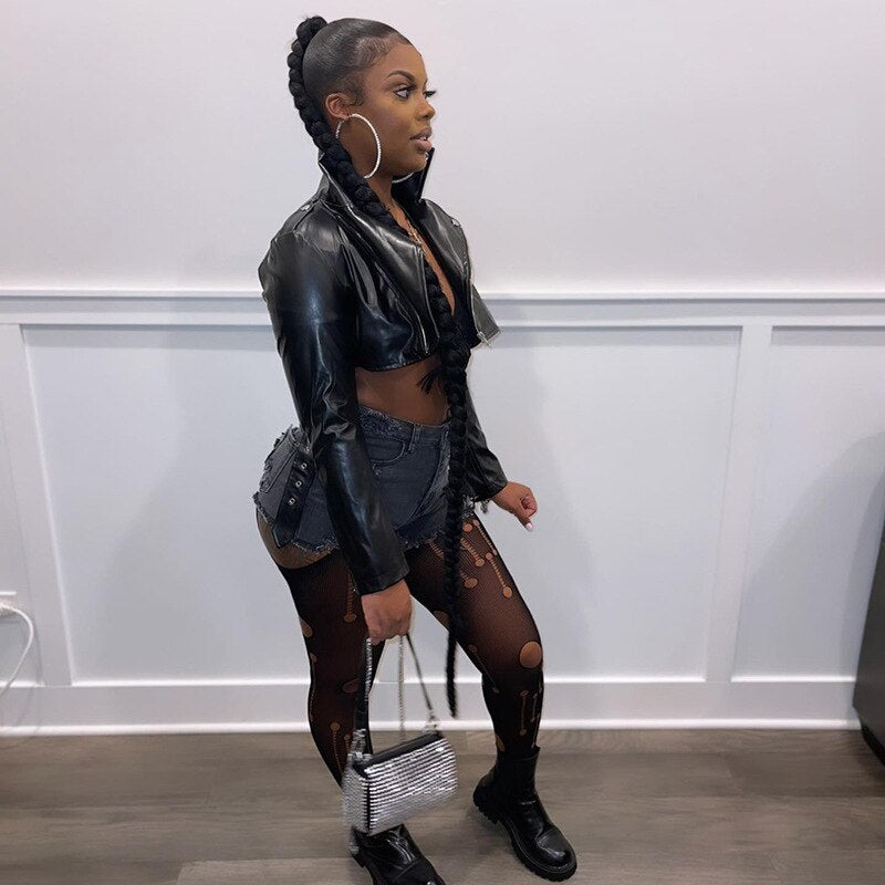 Sexy Party Push Up Leggings Women Clothing Fashion Mesh See Through Nightclub Transparent Pantyhose Hollow Out Ripped Distressed