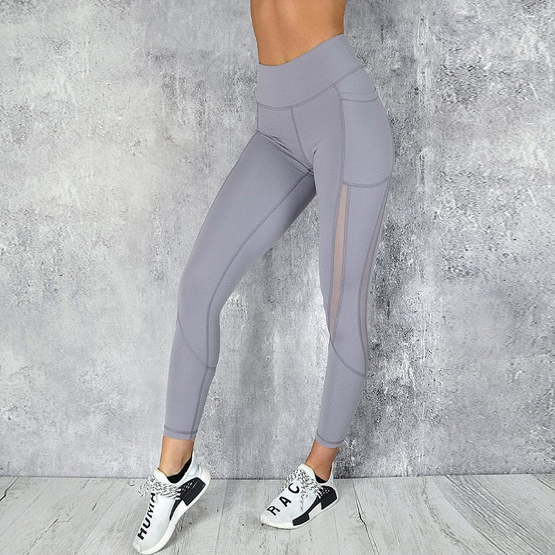 2022 New Leggings Women's Pants Sport Yoga PantsWith Pocket Sexy Tight High Waist Elastic Women's Panties Pocket Legging