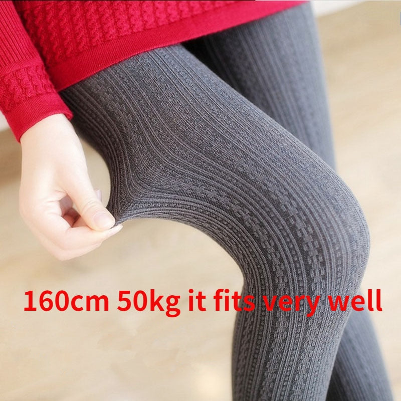 Women Warm Leggings High Waist Slim Sexy Fake Winter Tights Leggins Elasticity Velvet Translucent Women Leggings 2022 Spring